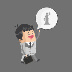 Law design. Justice icon. Grey background, vector illustration