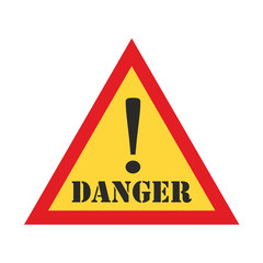 Exclamation danger sign vector