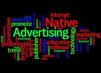 Native Advertising, word cloud concept 5