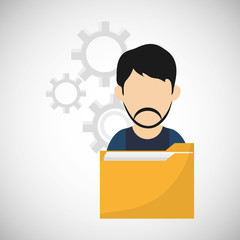 File design. Online concept. Isolated illustration, editable vector