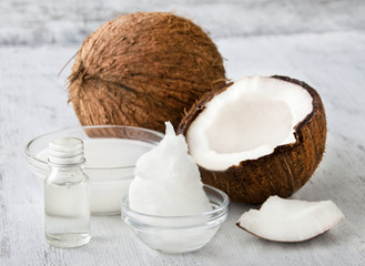 Kokosöl, Kokosmilch und Kokosnuß