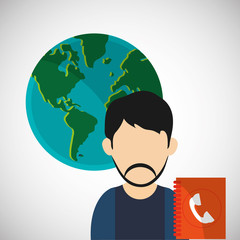 Internet  design. communication concept. flat illustration, editable vector