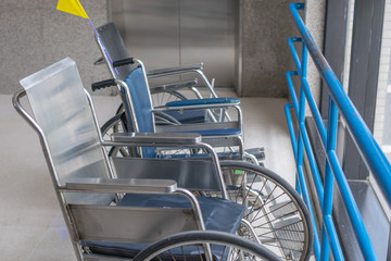 Wheelchair empty in hospital