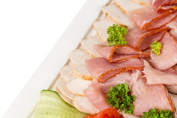 different meat appetizer and snacks