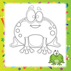 illustration of Cartoon frog