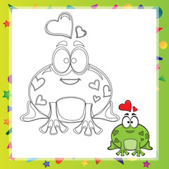 illustration of Cartoon frog