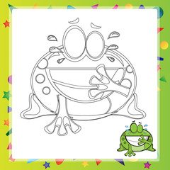 illustration of Cartoon frog