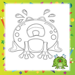 illustration of Cartoon frog