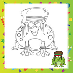 illustration of Cartoon frog