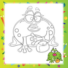 illustration of Cartoon frog