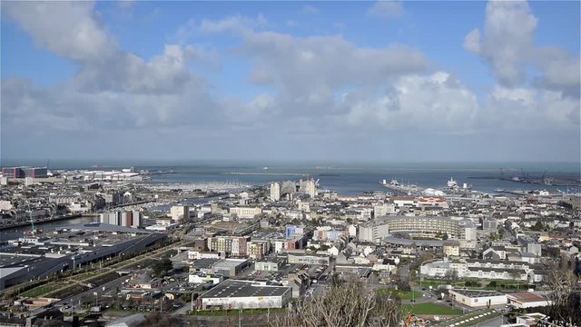 The port of Cherbourg, Normandy, France.