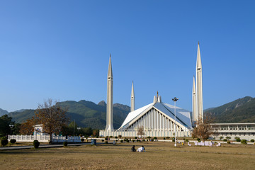 Fototapeta na wymiar Faisal Mosque Islamabad,Pakistan