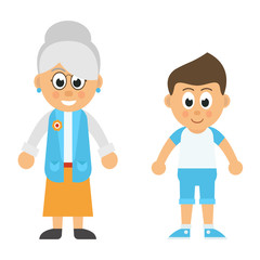 grandmother and grandson