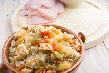 Bowl of quinoa with vegetables