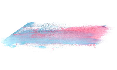 photo blue red grunge brush strokes oil paint isolated on white background