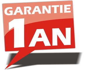 bouton garantie 1 an