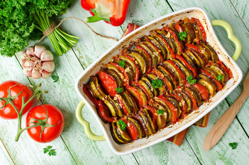 Ratatouille - traditional French Provencal vegetable dish cooked