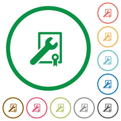 Award winning support outlined flat icons