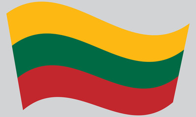 Naklejka premium Flag of Lithuania waving