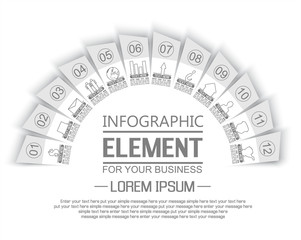 ELEMENT FOR INFOGRAPHIC  TEMPLATE GEOMETRIC FIGURE STIKER RAINBOW THIRD EDITION WHITE