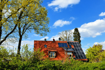 Verschattung eines Solardaches durch Bäume