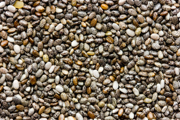 Chia seeds close up