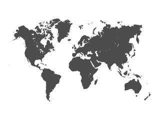 Fototapeta na wymiar World map silhouette