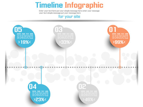 TIMELINE INFOGRAPHIC NEW STYLE  6 BLUE