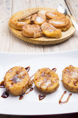 plate with torrijas, typical spanish