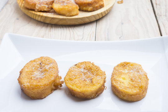 French toasts. Traditional Spanish torrijas
