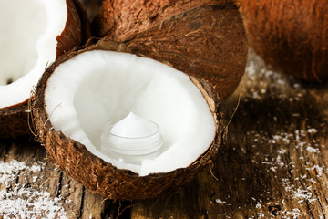 Organic and natural cosmetic face coconut cream