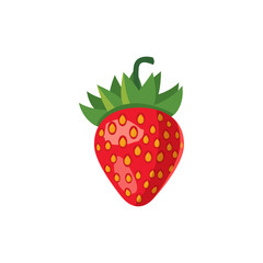 Strawberry icon in cartoon style