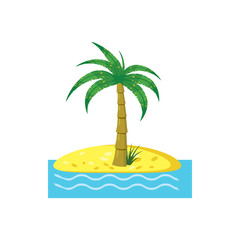 Palm tree icon, cartoon style 