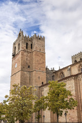 Fototapeta na wymiar Santa Maria la Mayor cathedral in Siguenza, Guadalajara, Spain