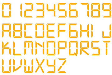 Yellow Digital Font 
