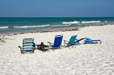 Beach Chairs on the Beach