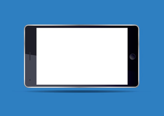 Smart phones and white screen. Vector Illustration.