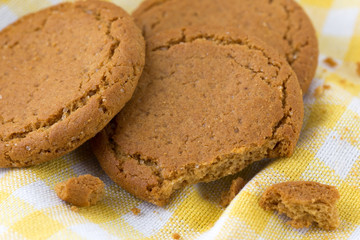 Ginger cookie, food background