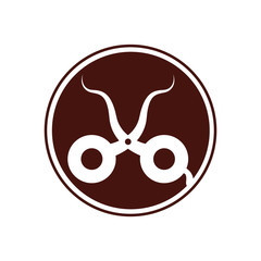 Obraz premium Scissor Barber Logo Icon Vector