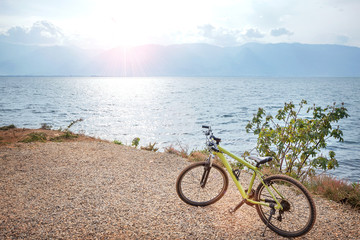 Fototapeta premium Bicycle beside the sea