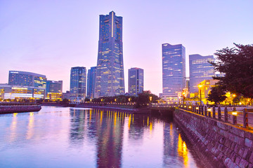 Obraz premium 横浜みなとみらいの夜景