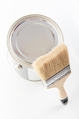 paint bucker and brush