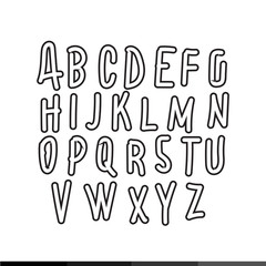 Hand drawing letter , font icon illustration design