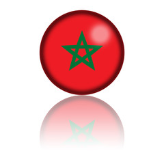 Morocco Flag Sphere 3D Rendering