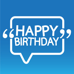 Happy birthday illustration design