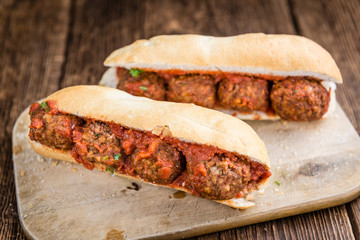 Meatballs on a Sandwich