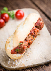 Meatballs on a Sandwich