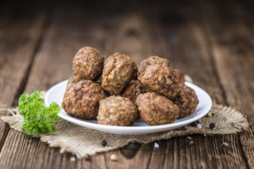 Fried Meatballs (close-up shot)