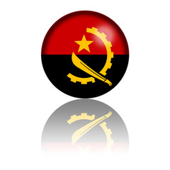 Republic of Angola Flag Sphere 3D Rendering
