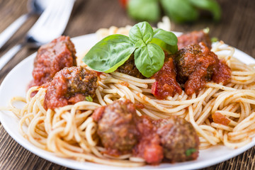 Pasta with Meatballs and Sauce